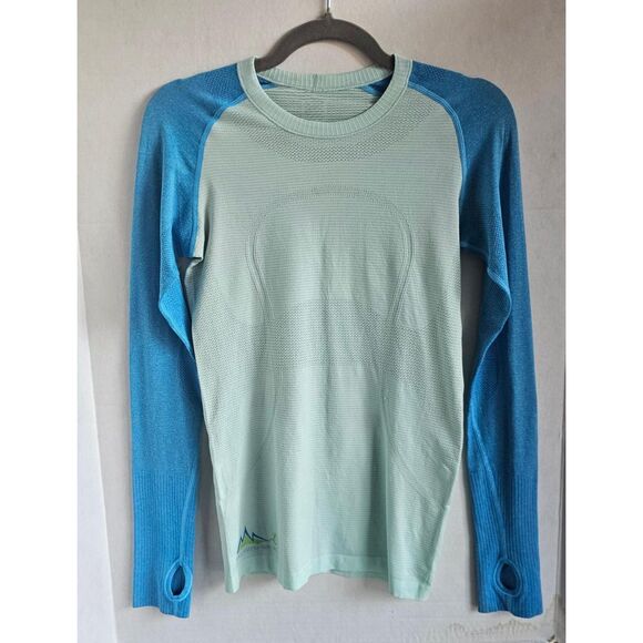 Lululemon Swiftly Tech LS Run Shirt | Sole Sisters 2013 Race Top | Blue | Size 4 - Picture 1 of 6
